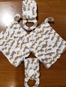 Kitchen towel hangers & pot holders